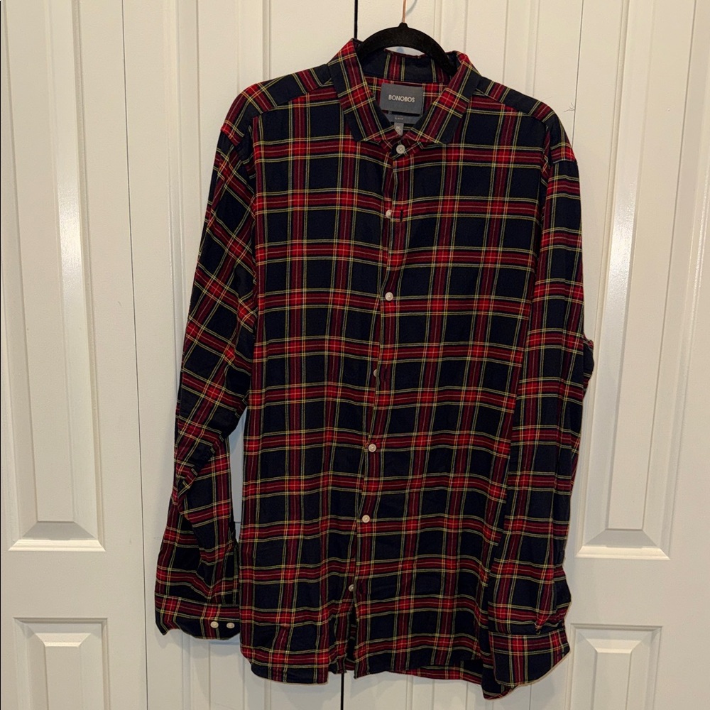 Bonobos Men's Multicolor Plaid Button Down Shirt